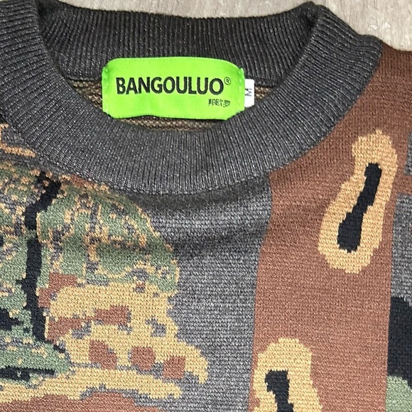 Men's Bangouluo Multicolor Sweater Sz M - Picture 3 of 3